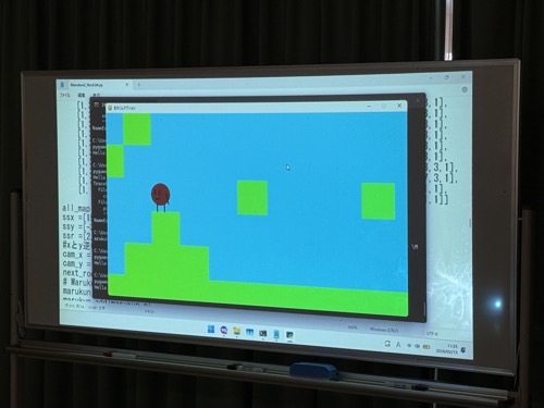 Pygameでまるくんアクション